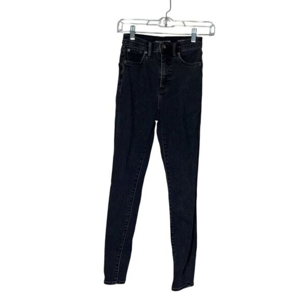 Denim Forum The Lola Black High Rise Skinny Leg Denim Women's Jeans Size 23